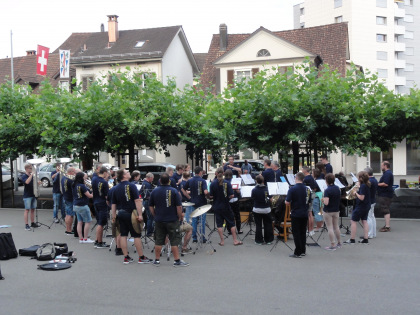 Platzkonzert beim Pestalozzi-Schulhaus in Weinfelden, 3. Juli 2018