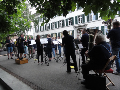 Platzkonzert beim Pestalozzi-Schulhaus in Weinfelden, 3. Juli 2018