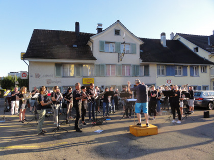 Platzkonzert beim Restaurant Storchen in Weinfelden, Dienstag, 30. Juni 2020