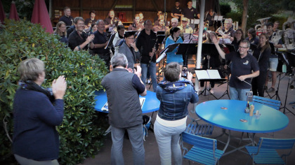 Ständli im Garten vom Restaurant Stelzenhof, Dienstag, 17. August 2021